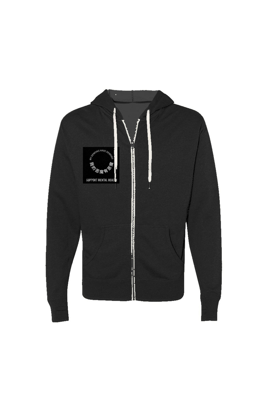 Heathered French Terry Full-Zip Hooded Sweatshirt