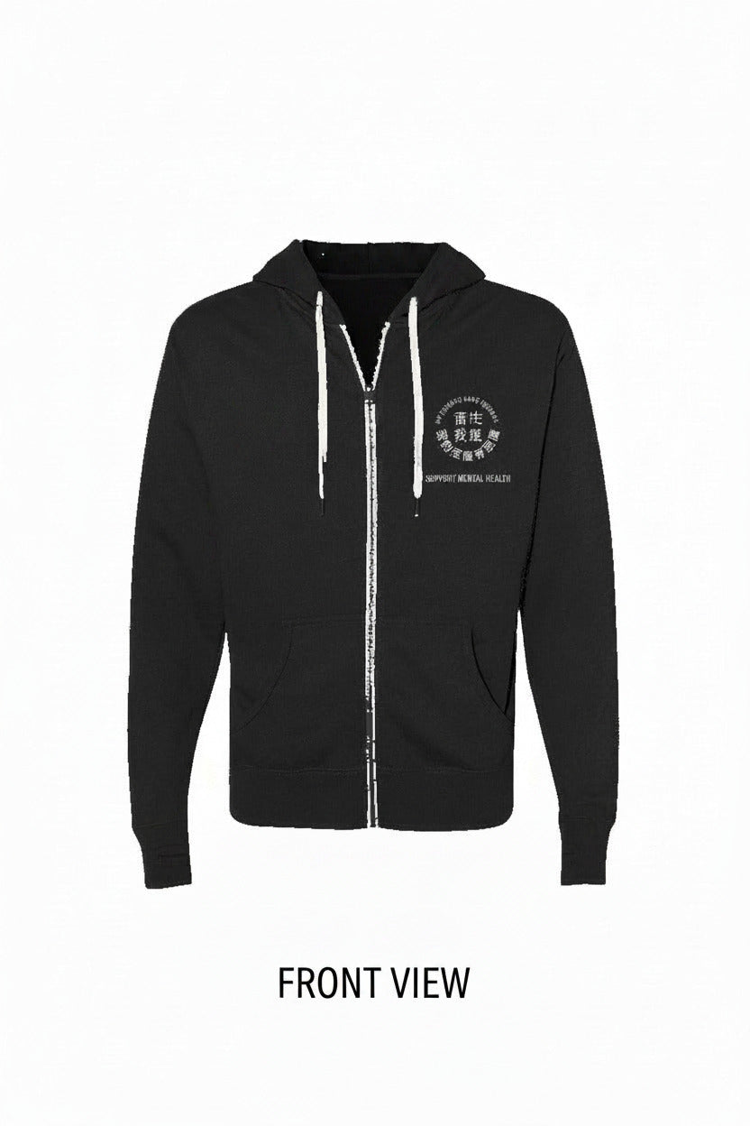 Heathered French Terry Full-Zip Hooded Sweatshirt