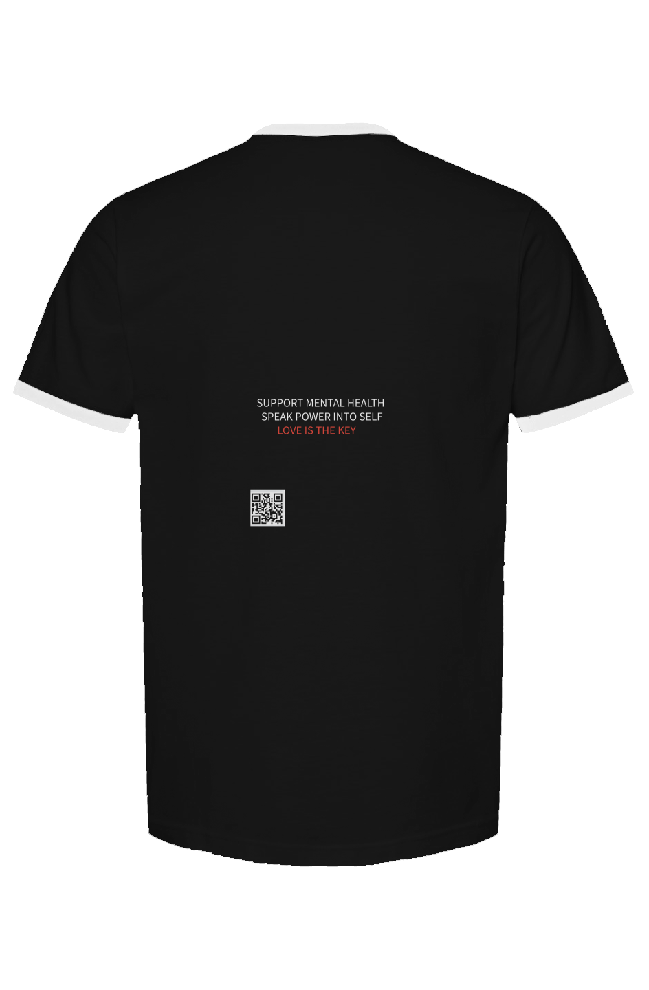 White Ringer Tee football